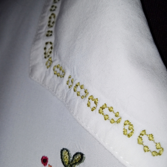 Embroidered Button Front Blouse - Picture 4 of 10